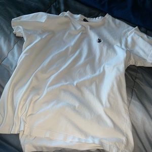 Plain white polo tee